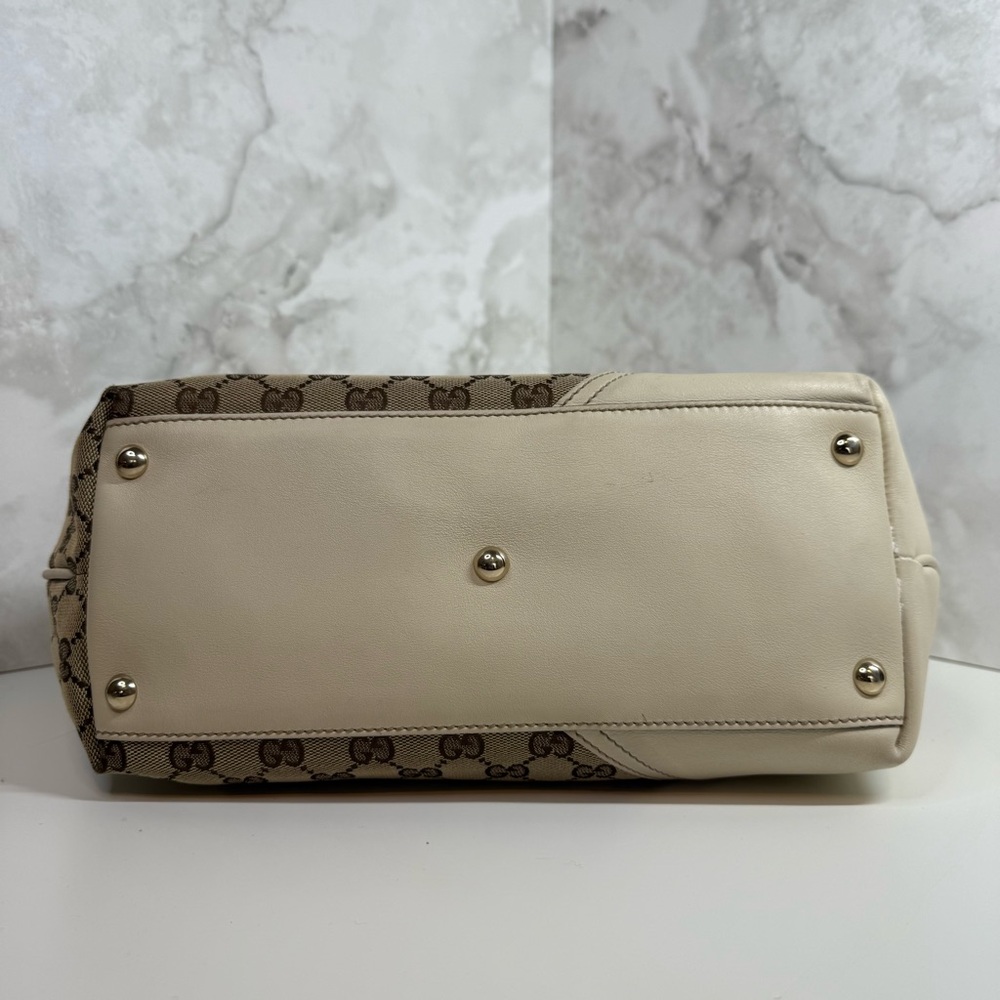 Gucci | GG Canvas New Brit Tote Bag | Beige/Brown - Picture 5 of 16